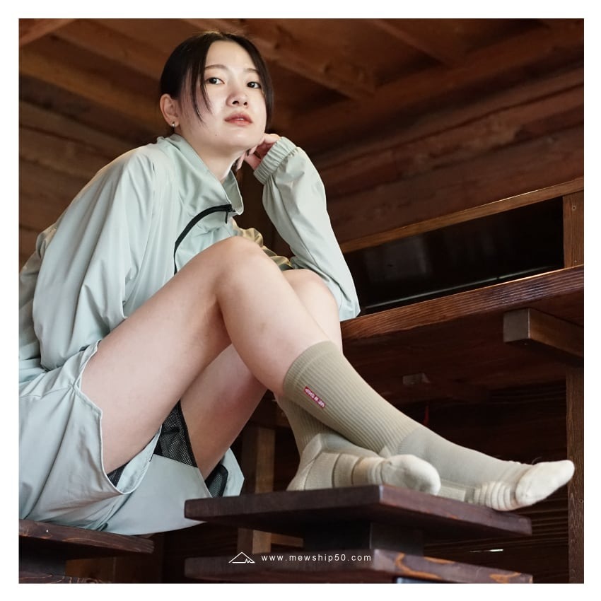 MEWSHIP M.R socks【O.Green×L.Beige×R.Orange】