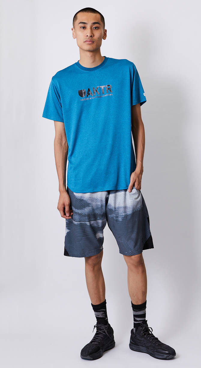 AKTR RIPPLE FLOW LOGO TEE BL