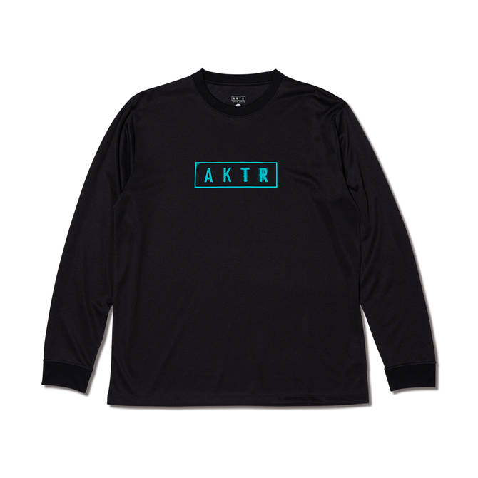 AKTR GRUNGE LOGO L/S SPORTS TEE BLACK【122-019005】