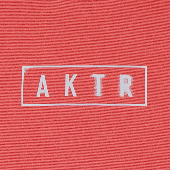 AKTR GRUNGE LOGO L/S SPORTS TEE RED【122-019005】