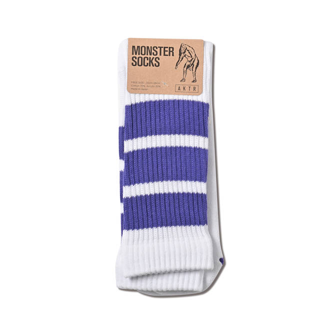 AKTR MONSTER SOCKS【WHITExPURPLE】