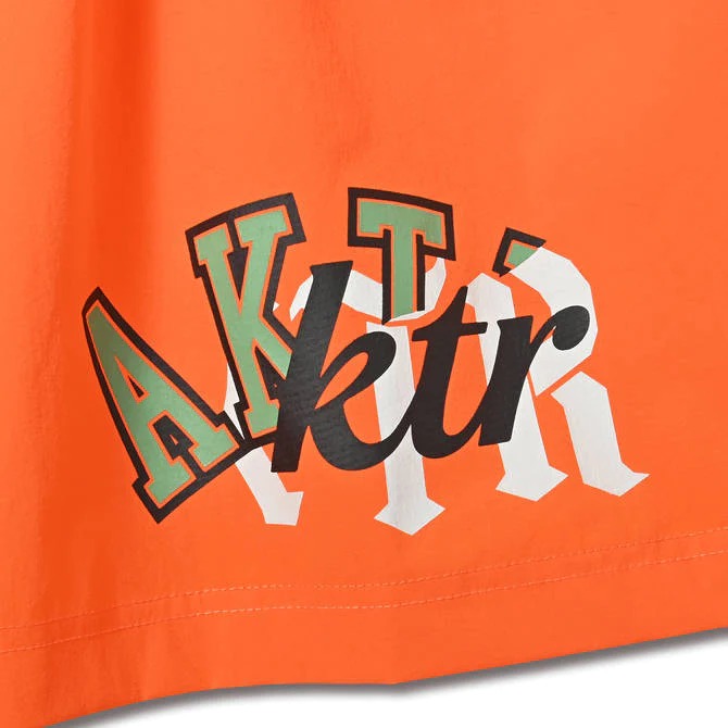 AKTR MIXTURE LOGO SHORT WIDE PANTS OR【123-017002】