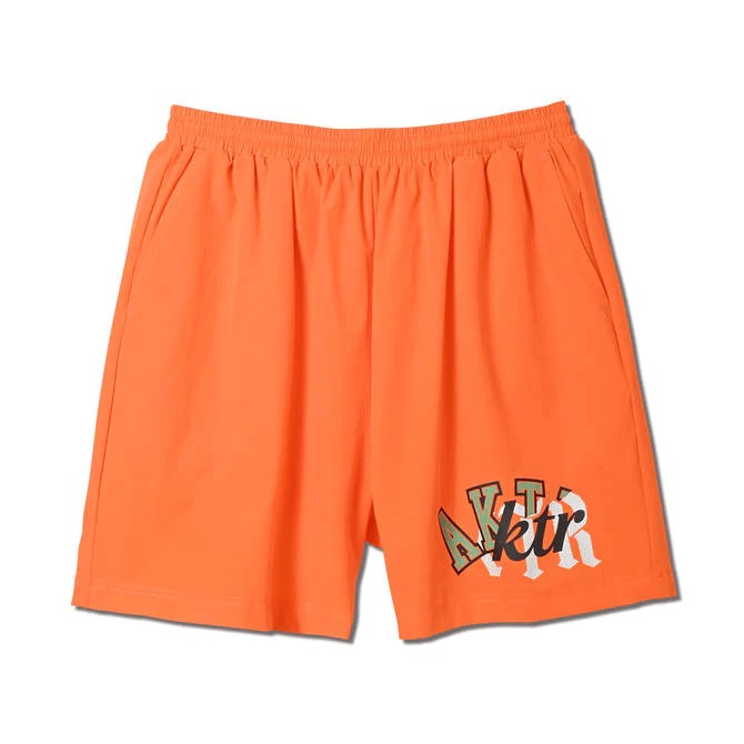 AKTR MIXTURE LOGO SHORT WIDE PANTS OR【123-017002】