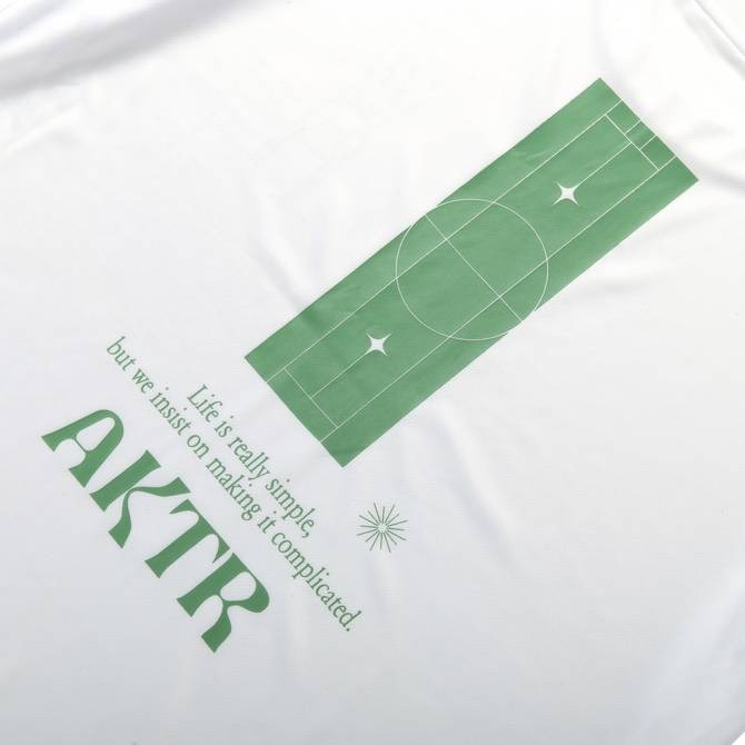 AKTR FEEL FREE S/S SPORTS TEE WH【124-040005】