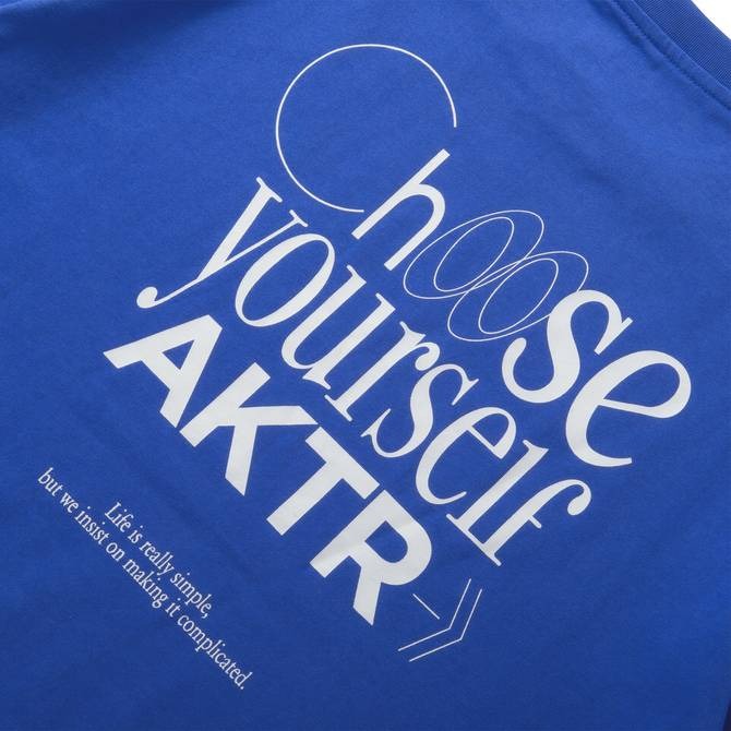 AKRE FEEL FREE S/S COTTON TEE BL【124-041005】