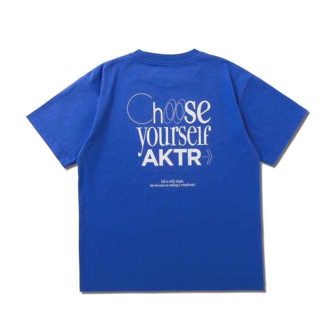 AKRE FEEL FREE S/S COTTON TEE BL【124-041005】