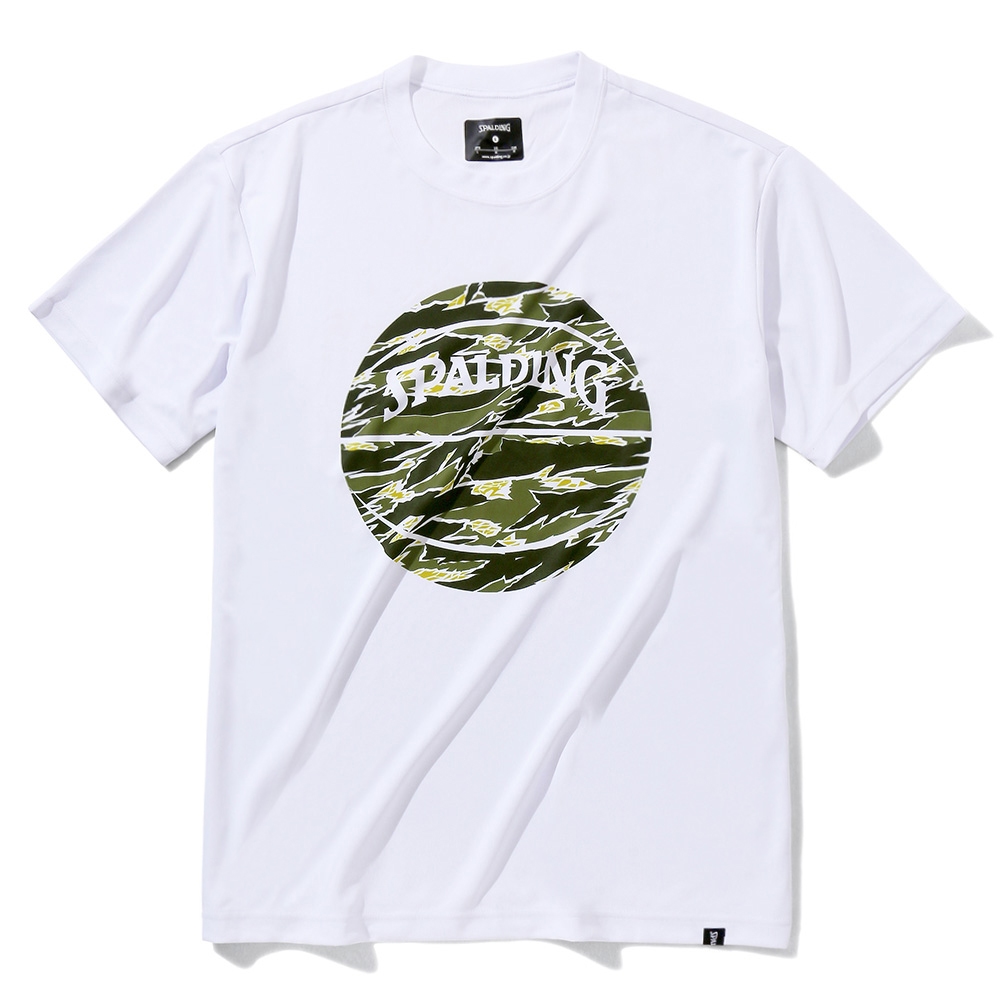 SPALDING Tシャツ タイガーカモボール ホワイト【SMT22001】