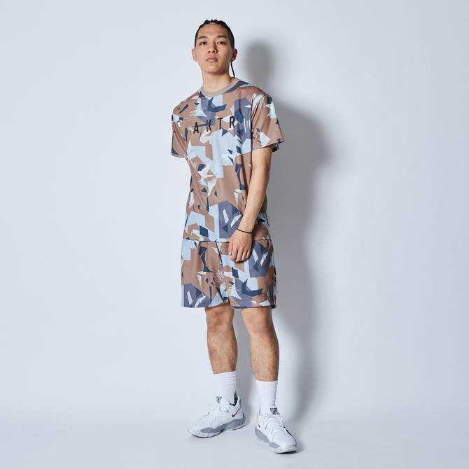 AKTR B.BALL POLYGON CAMO SPORTS TEE BROWN