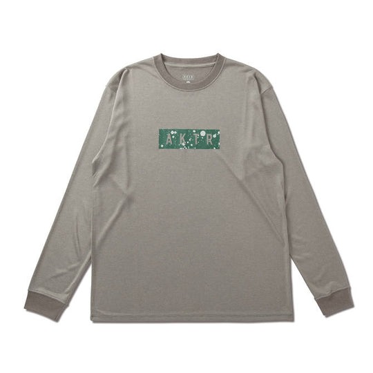 AKTR SPLASH BOX LOGO L/S SPORTS TEE GY【223-013005】