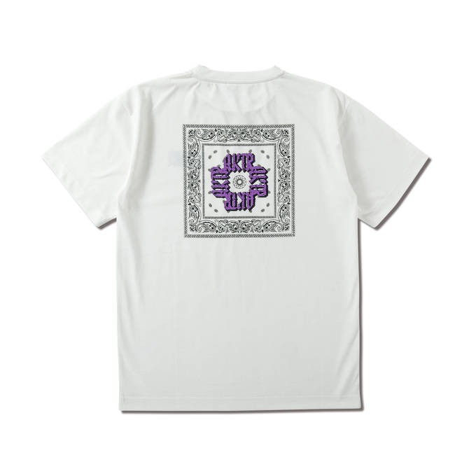 AKTR PAISLEY LOGO DRYTECH TEE WH【223-033005】