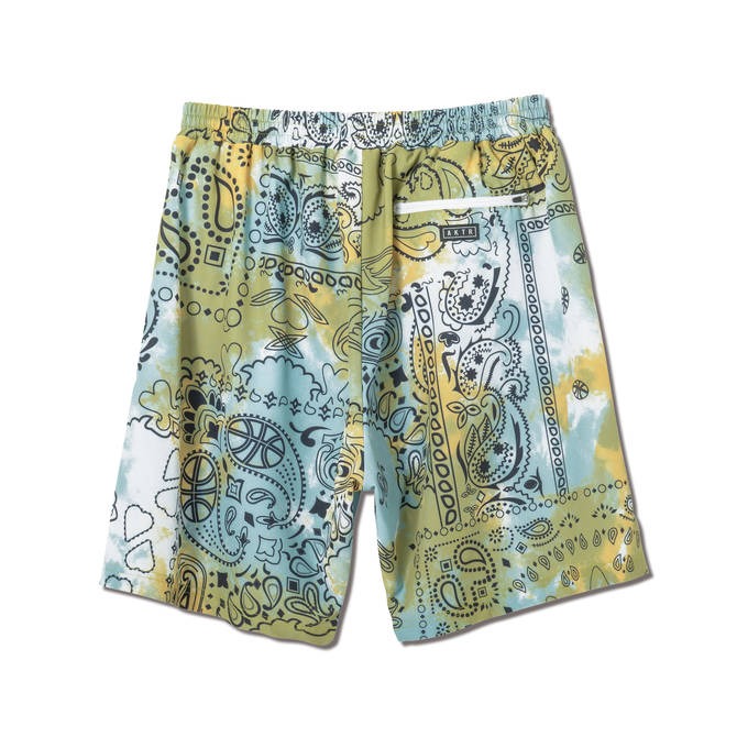 AKTR PAISLEY TIE DYE 6.5-INCH SHORTS GR【223-035002】