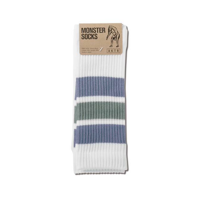 AKTR MONSTER SOCKS WHxBL【223-036021】