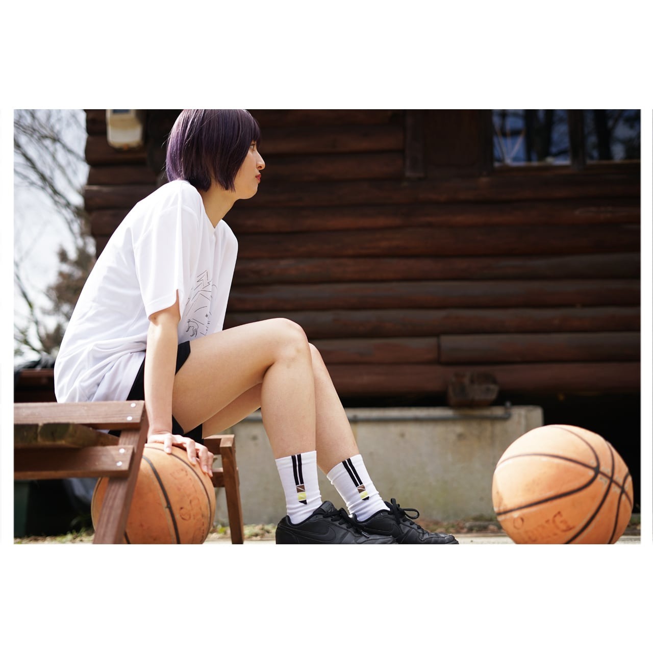 MEWSHIP 90SOCKS EP5 【White×White×Black】