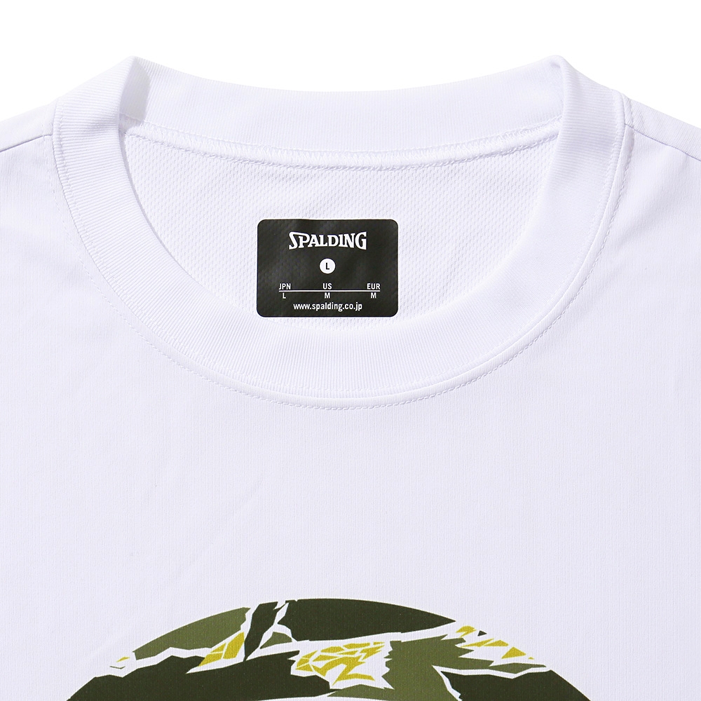 SPALDING Tシャツ タイガーカモボール ホワイト【SMT22001】