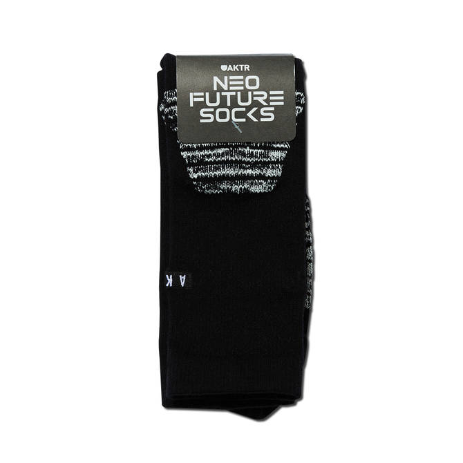 AKTR LOGO NEO FUTURE SOCKS BLACK【521-003021】