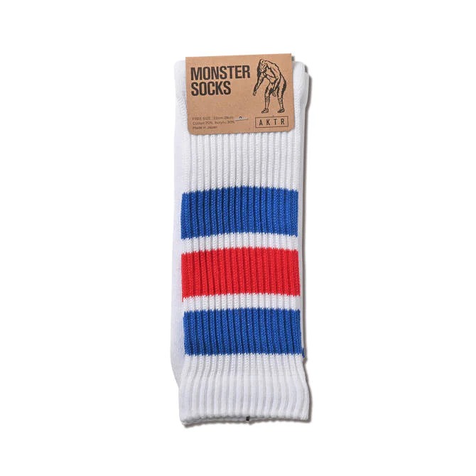 AKTR BASIC MONSTER SOCKS WHxBL【522-008021】