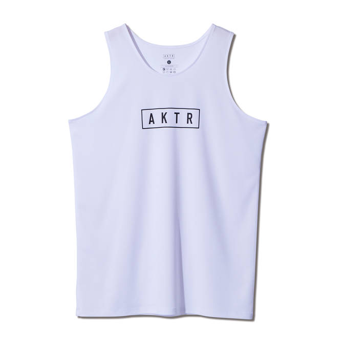 BASIC AKTR LOGO TANK WHITE