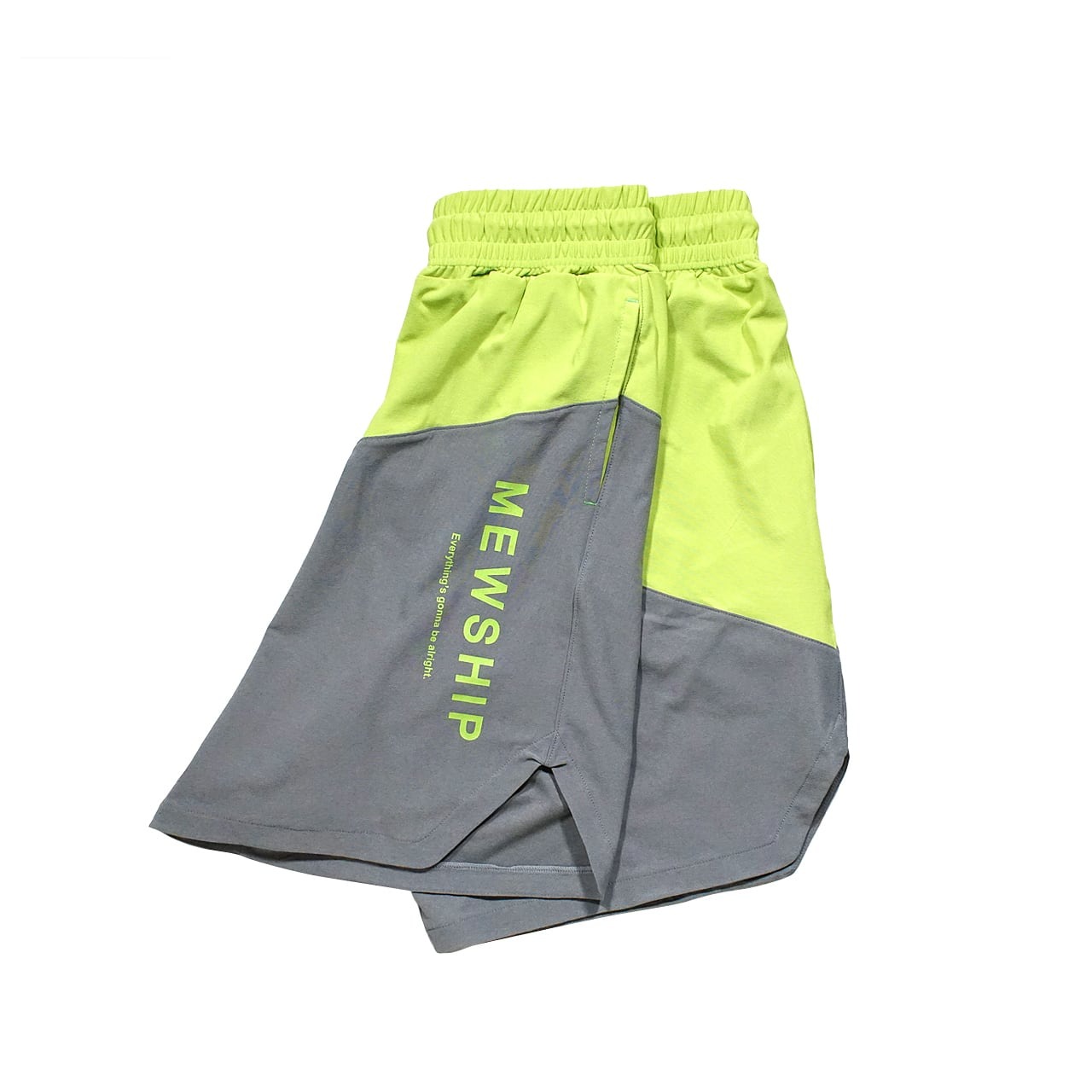 MEWSHIP LOGO split half pants double <P.Green×D.Greay×P.Green>