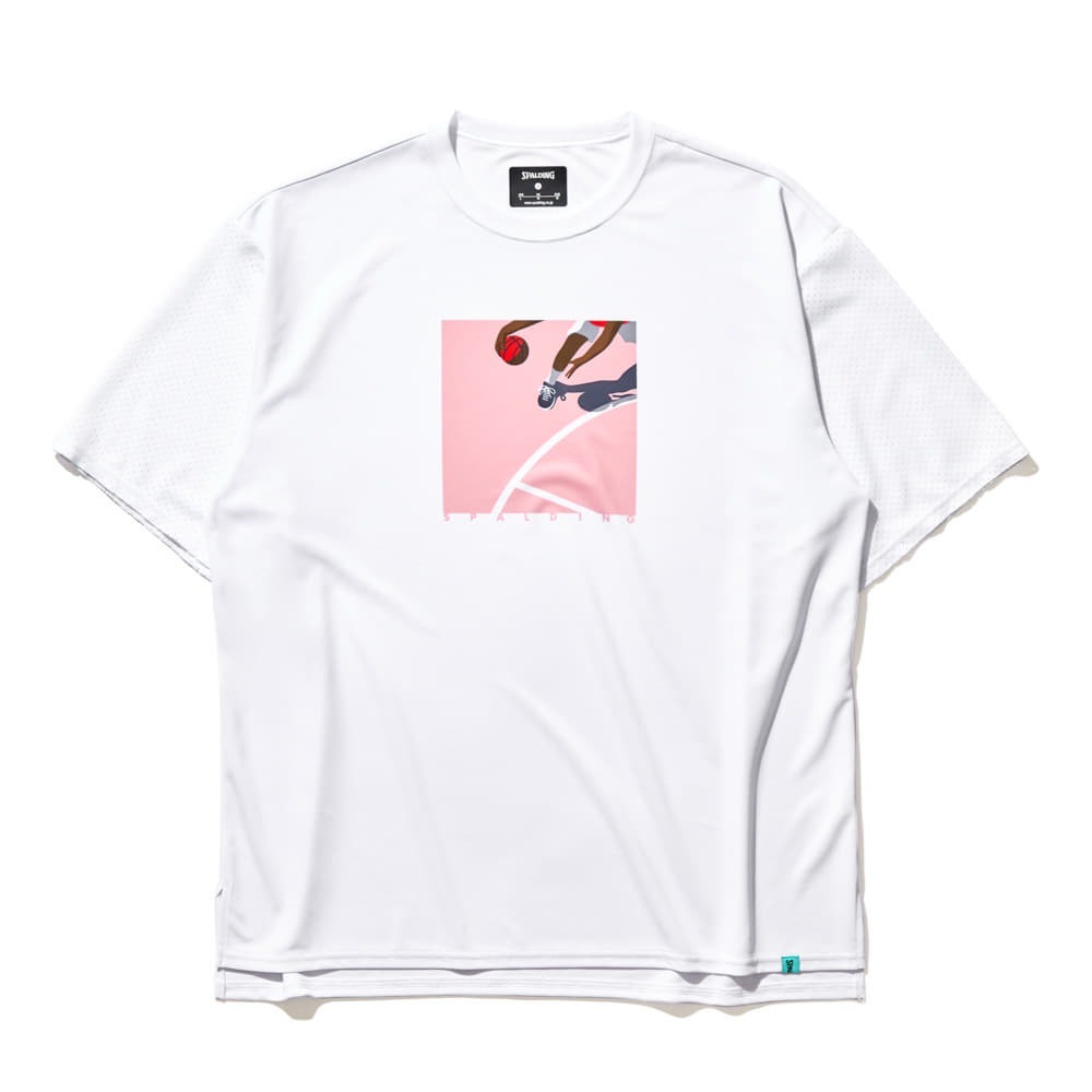 SPALDING Tシャツ クロスオーバー【SMT22134】ホワイト