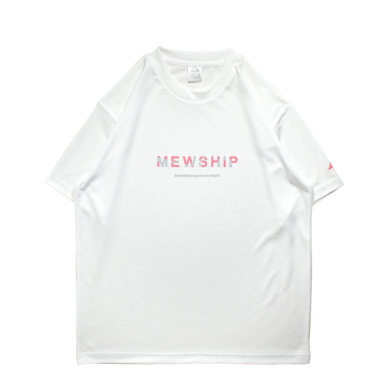 MEWSHIP Slash LOGO S/S PL <White×R.Pink×Gray>