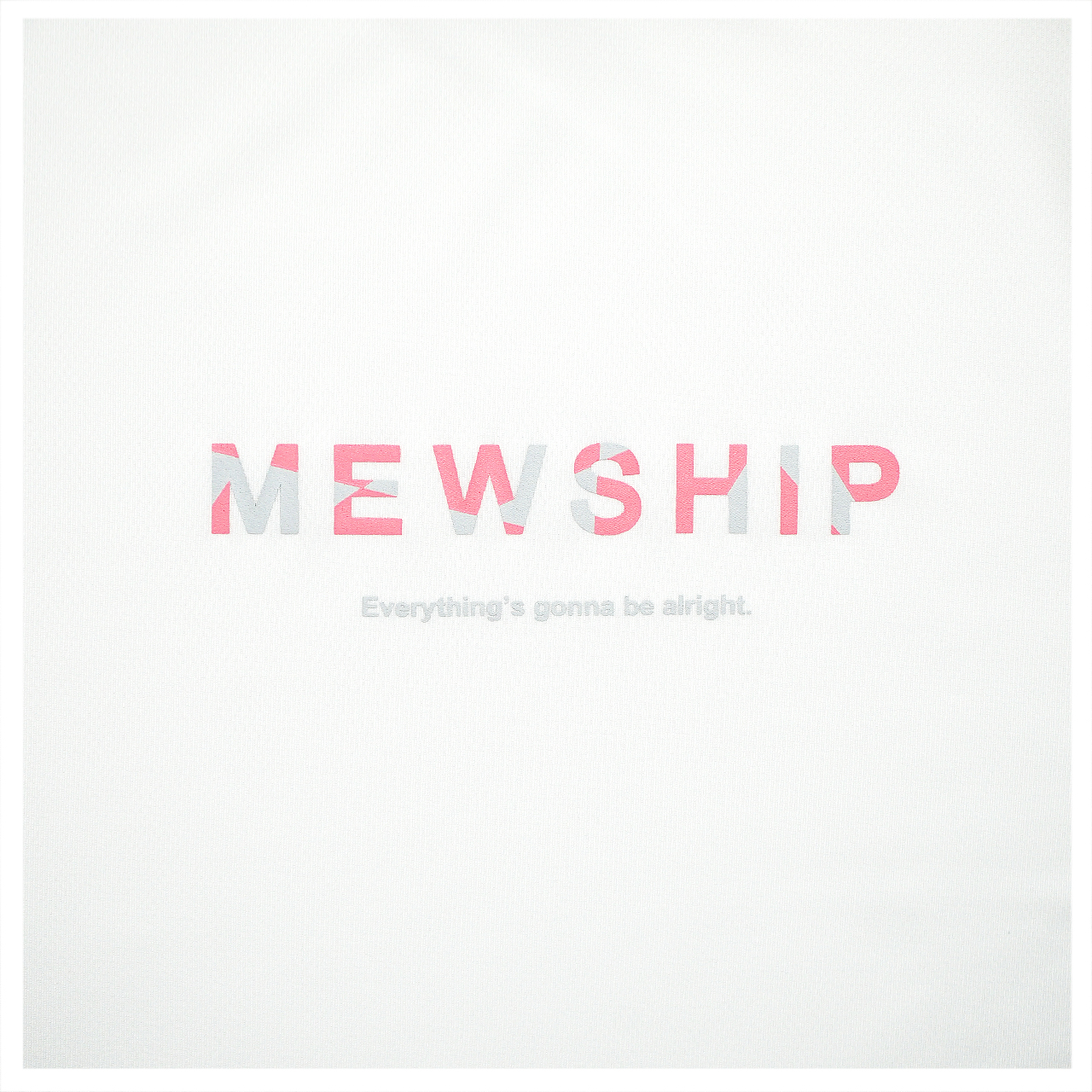 MEWSHIP Slash LOGO S/S PL <White×R.Pink×Gray>