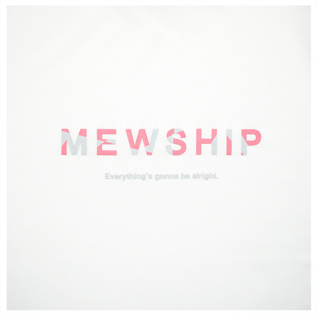 MEWSHIP Slash LOGO S/S PL <White×R.Pink×Gray>