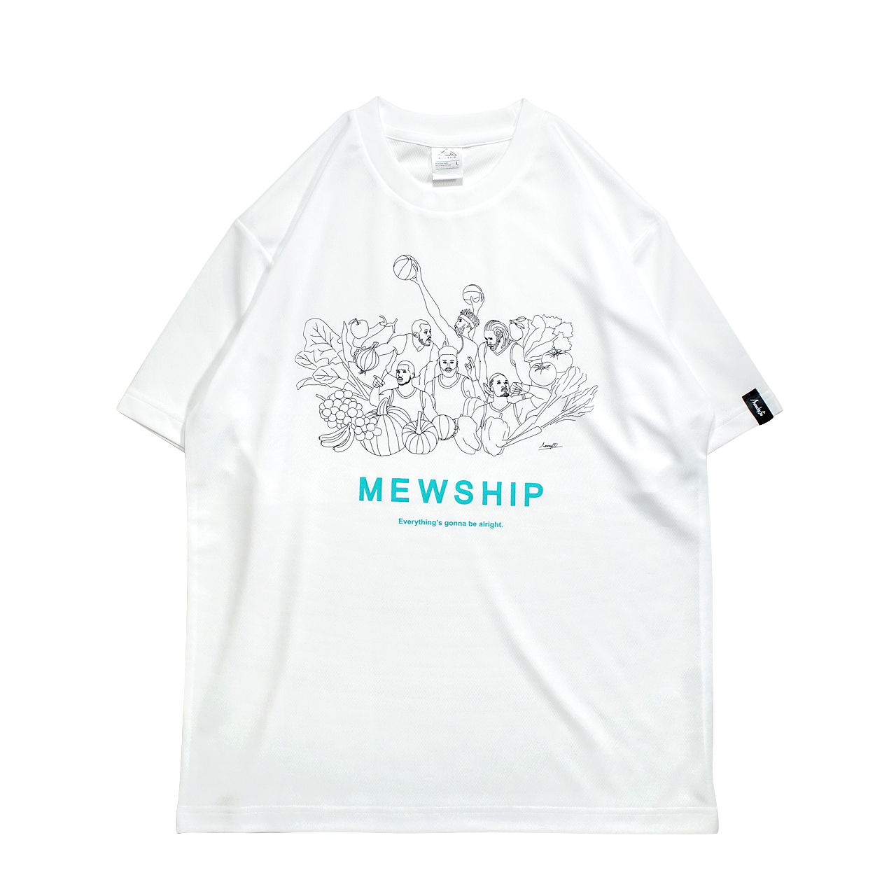Mewship50 Vegetable friends S/S PL【White×Black×B.Green】