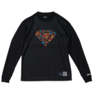 SPALDING L/S Tシャツ SUPERMAN TEXTART【SMT181270 BK】 SPALDING L/S Tシャツ SUPERMAN TEXTART【SMT181270 BK】