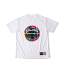 SPALDING Tシャツ マーブル【SMT190200 WH×PP】 SPALDING Tシャツ マーブル【SMT190200 WH×PP】