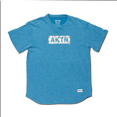 AKTR BLEEDING CAMO BOX LOGO TEE BLUE