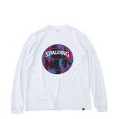 SPALDING L/S Tシャツ マーブルボール【MT191210 WH×PNK】 SPALDING L/S Tシャツ マーブルボール【MT191210 WH×PNK】