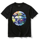 SPALDING ジュニアTシャツ ウォーターマーブルボール【SJT200620 BK×ML】 SPALDING ジュニアTシャツ ウォーターマーブルボール【SJT200620 BK×ML】