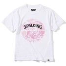 SPALDING ジュニアTシャツ ウォーターマーブルボール【SJT200620 WH×PNK】
