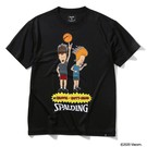 SPALDING Tシャツ ビーバスアンドバットヘッドバスケットボール【SMT200100 BK】 SPALDING Tシャツ ビーバスアンドバットヘッドバスケットボール【SMT200100 BK】