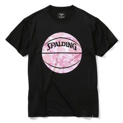 SPALDING Tシャツ ウォーターマーブルボール【SMT200200 BK×PNK】