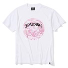 SPALDINGTシャツ ウォーターマーブルボール【SMT200200 WH×PNK】 SPALDINGTシャツ ウォーターマーブルボール【SMT200200 WH×PNK】