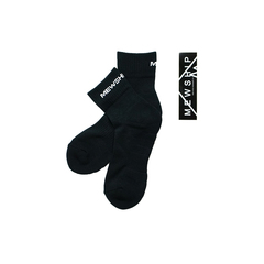 MEWSHIP 90SOCKS L15 <Black×Black×White>