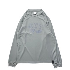 MEWSHIP BASE L/S PL <Gray×Blue×White>