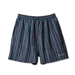 AKTR TRIBE STRIPE SHORT WIDE PANTS BLACK