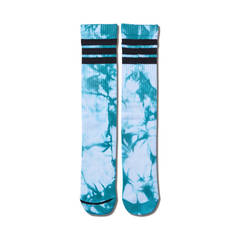 AKTR TIE DYE MONSTER SOCKS WHITExGREEN