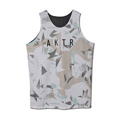 AKTR B.BALL POLYGON CAMO REVERSIBLE TANK WHITExGRAY