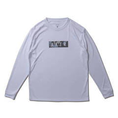 AKTR B.BALL POLYGON CAMO LOGO L/S SPORTS TEE WHITE