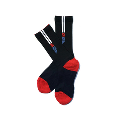 MEWSHIP 90SOCKS EP5 <Black×Red>