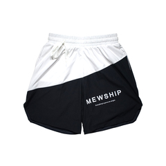 MEWSHIP split half pants<Black×White×White>
