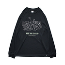 MEWSHIP Vegetable friends L/S PL <Black×White×P.Green>