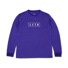 AKTR GRUNGE LOGO L/S SPORTS TEE BLUE【122-019005】