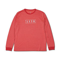 AKTR GRUNGE LOGO L/S SPORTS TEE RED【122-019005】