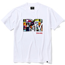 SPALDING Tシャツ MTV コンピューターグリッチロゴ ホワイト【SMT22055M】