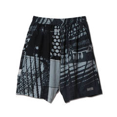 AKTR GLITCH PHOTO SHORTS BLACK