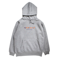 Mewship SLASH LOGO-GAP pullover 【Gray×Orange×Blue】